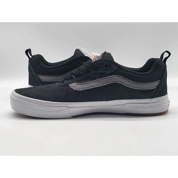 Vans Mens Kyle Walker Pro Denim Black Pewter Grey Skate Shoes Size 7.5
