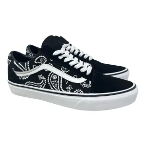 Vans Men’s Peace Paisley Old Skool Skate Sneakers Black/True White Size 8.5