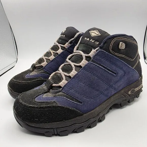 Vans Mens Size 7 Blue Black Hiking Shoes Camping Outdoors Trails Summer