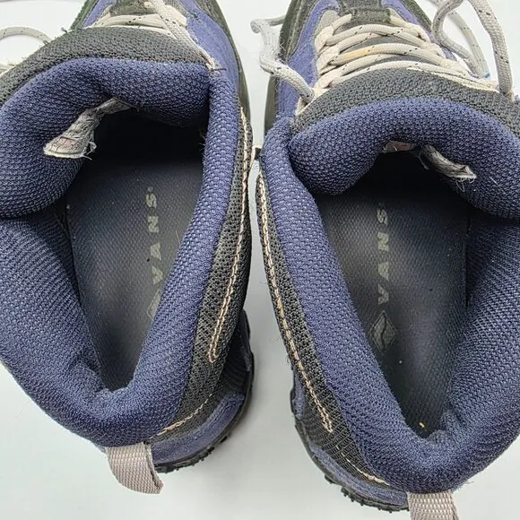 Vans Mens Size 7 Blue Black Hiking Shoes Camping Outdoors Trails Summer