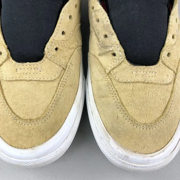 Vans Men's Size 9.5 Half Cab Taupe Tan Black Suede Lace-Up Skate Sneakers Shoes
