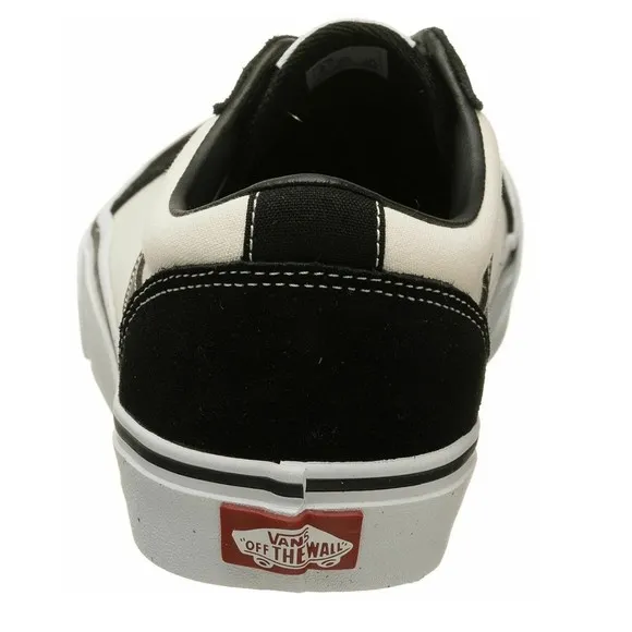Vans Men's Ward Retro Suede Canvas Skate Shoes Size 9 Marshmallow/Black NWOB