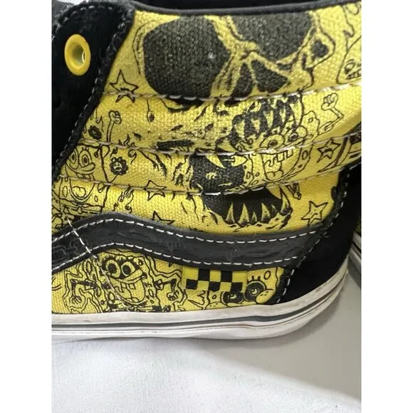 VANS Mike Gigliotti x SpongeBob SquarePants x Skate Sk8- High Black SZ 6.5