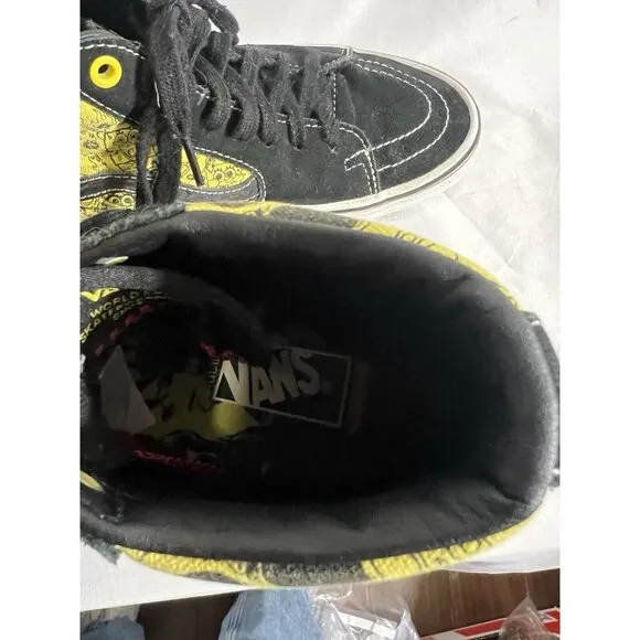 VANS Mike Gigliotti x SpongeBob SquarePants x Skate Sk8- High Black SZ 6.5