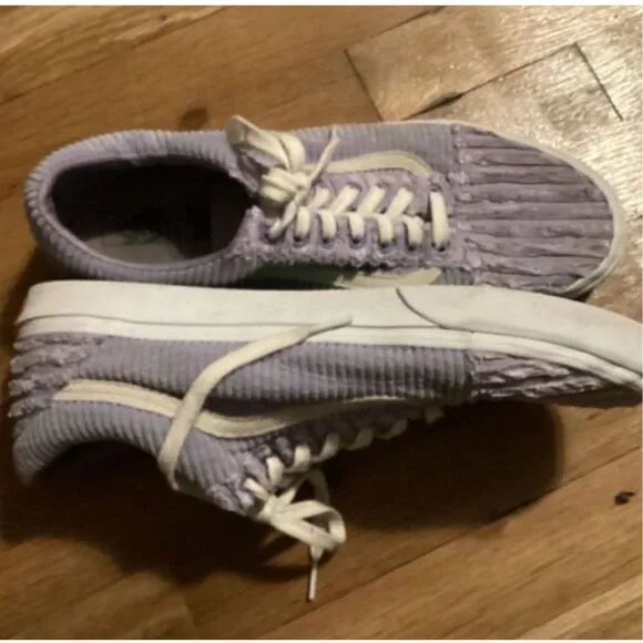 Vans Off The Wall Old Skool Purple corduroy Jumbo Cord Skate Shoes Size 13 Bloke