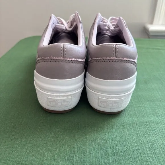 VANS Off the Wall Old Skool Stacked Purple Size 7.5 Womens Lace Up Leather