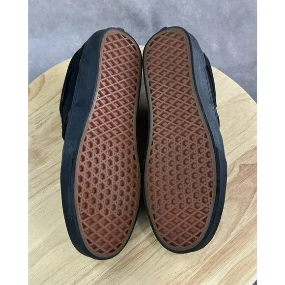 VANS Off The Wall Slip On Sneaker BLACK 508731 Shoes Skeleton Men Sz 8 Read