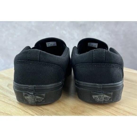 VANS Off The Wall Slip On Sneaker BLACK 508731 Shoes Skeleton Men Sz 8 Read
