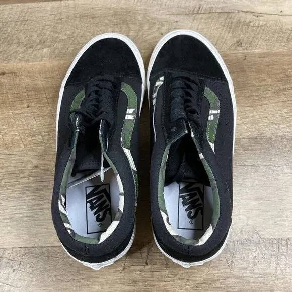VANS Old Skool 36 DX Wild Camo Black White Skate Shoes Mens 7 Womens 8.5 NEW