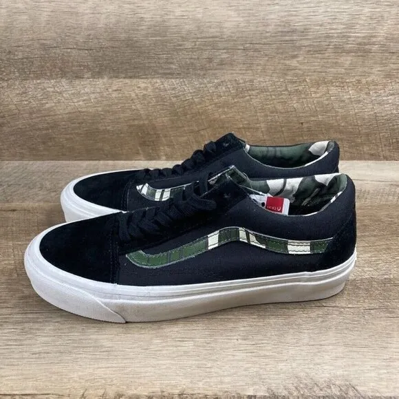VANS Old Skool 36 DX Wild Camo Black White Skate Shoes Mens 7 Womens 8.5 NEW