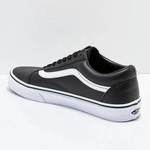 VANS Old Skool Black Leather Skate Shoes