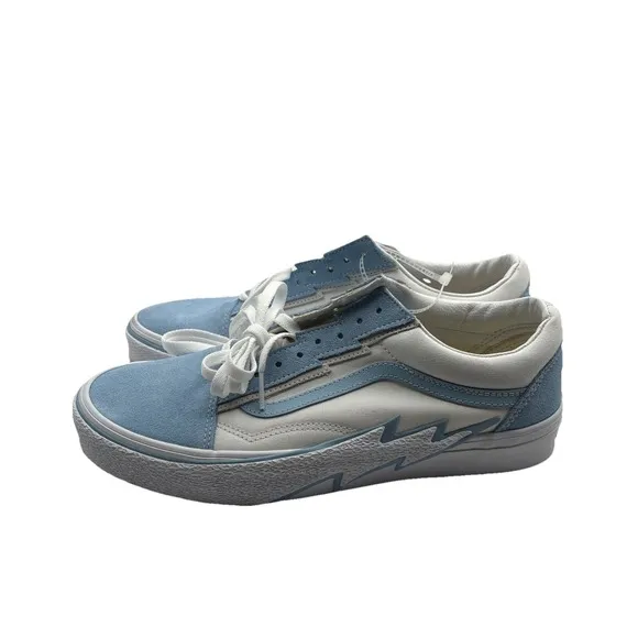 Vans Old Skool Bolts Baby Blue Skate Shoes Mens Sz 10.5 Rare Unc North Carolina