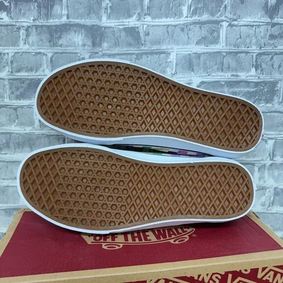Vans Old Skool Checkerboard Rainbow Skate Shoes Mens Size 7‎ / Womens 8.5 New