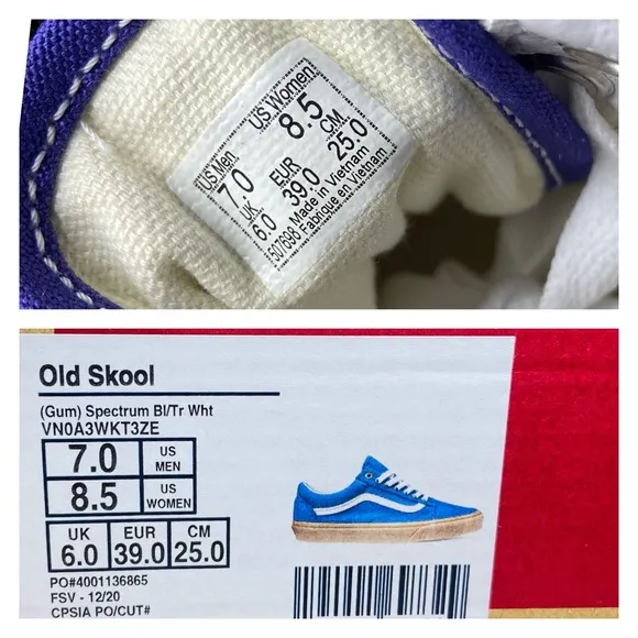 Vans Old Skool Gum Spectrum Blue Skateboard Sneaker