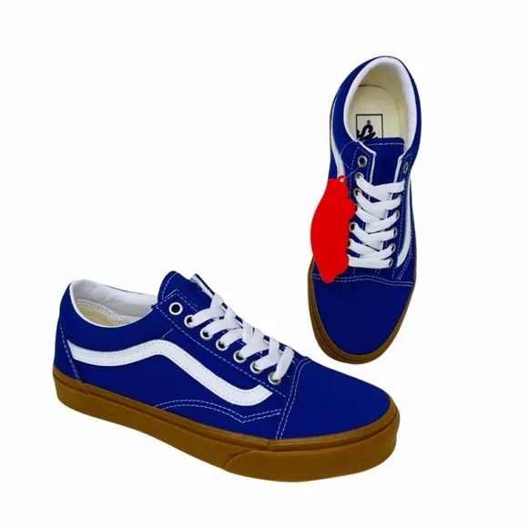 Vans Old Skool Gum Spectrum Blue White Sneakers