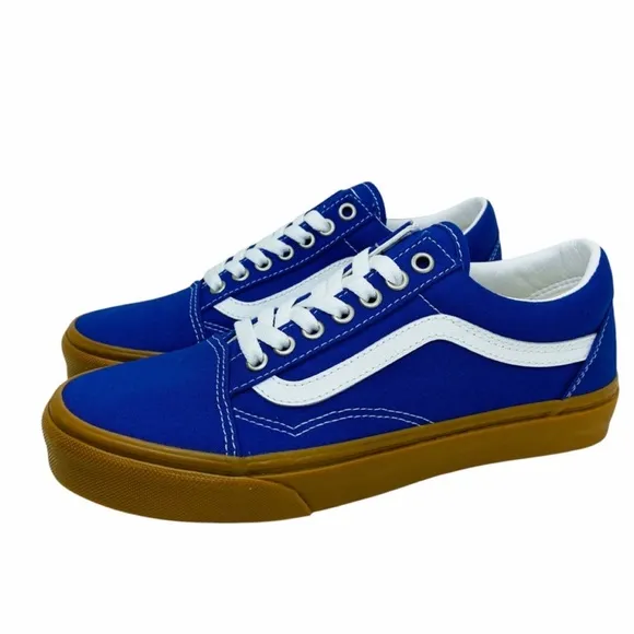 Vans Old Skool Gum Spectrum Blue White Sneakers
