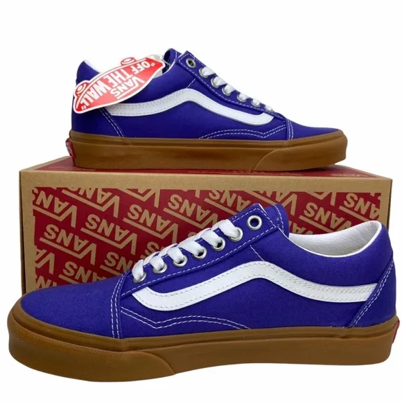 Vans Old Skool Gum Spectrum Blue White Sneakers