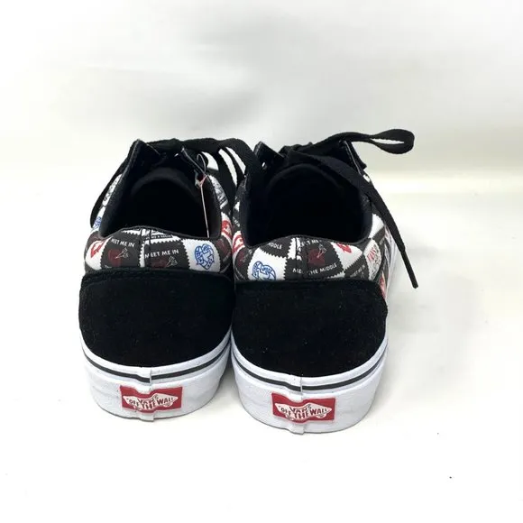 VANS Old Skool Love Shoes Men Letters Black Canvas Skate Casual Size VN0A5JMIB0A