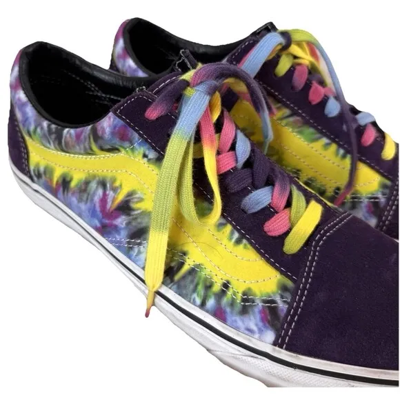 VANS Old Skool Tie-Dye Mysterio Skate Shoes 11.5 Suede Canvas Skateboarding