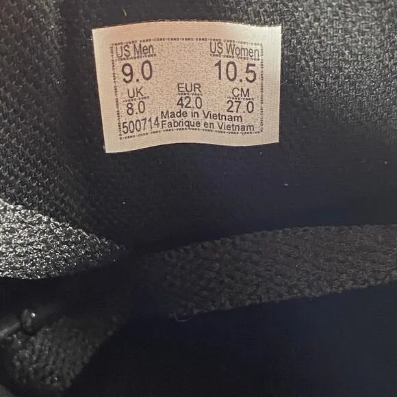 Vans Old Skool Triple Black Leather Sneakers Men's 9 Women's 10.5 Skate Shoes