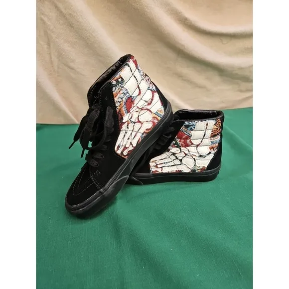 Vans OTW Sk8-Hi HAZY BONES Applied 3D Black White Skate Shoes Mens Size 4 Youth