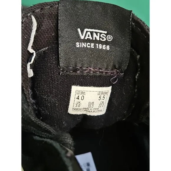 Vans OTW Sk8-Hi HAZY BONES Applied 3D Black White Skate Shoes Mens Size 4 Youth