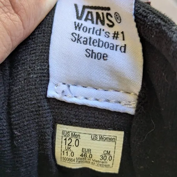 Vans Paradoxxx Men’s Skate Shoes – Black/Black, Size 12