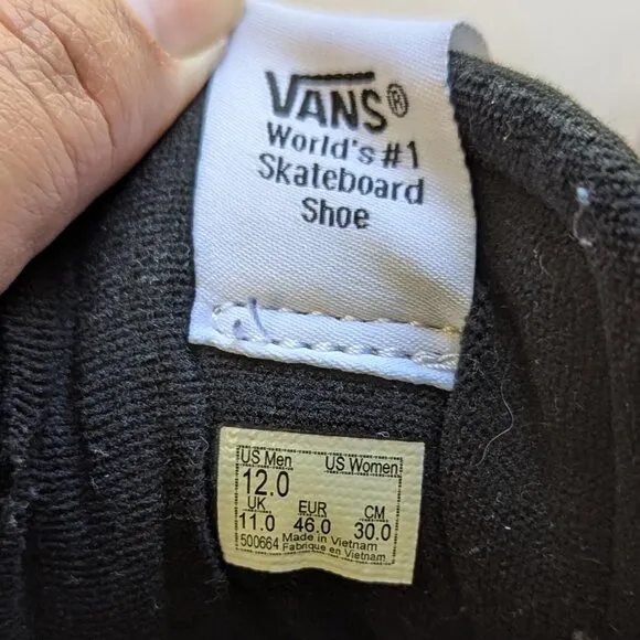 Vans Paradoxxx Men’s Skate Shoes – Black/Black, Size 12