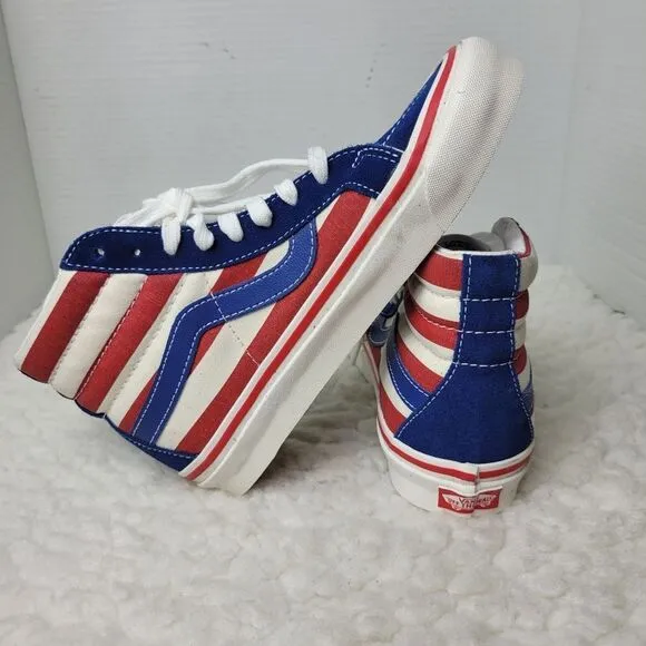 Vans Patriotic USA Anaheim Sk8-Hi 38 DX Women's Size 6.5 Skate Athletic Shoes