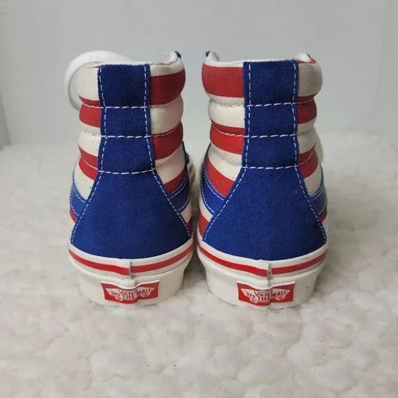 Vans Patriotic USA Anaheim Sk8-Hi 38 DX Women's Size 6.5 Skate Athletic Shoes