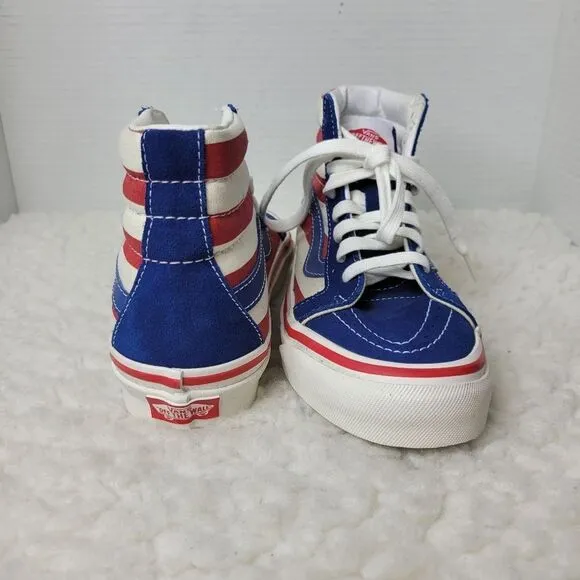 Vans Patriotic USA Anaheim Sk8-Hi 38 DX Women's Size 6.5 Skate Athletic Shoes