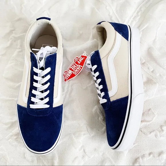 Vans Retro Blue Suede Sneakers New