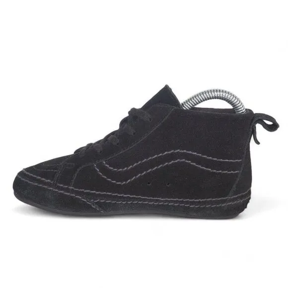 Vans Seahurst Mid Moc Skate Shoes Black Suede Women's 5.5