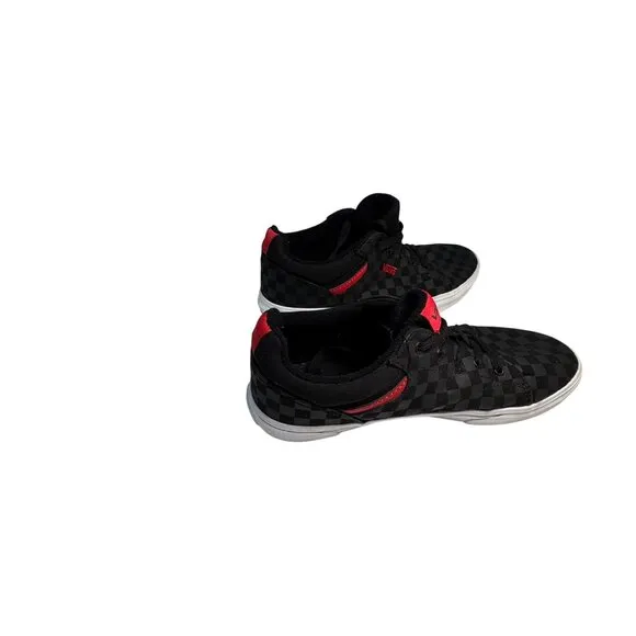 Vans Seldan Checkerboard Black Red Low Top Lace Up Skate Sneakers Youth Size 7