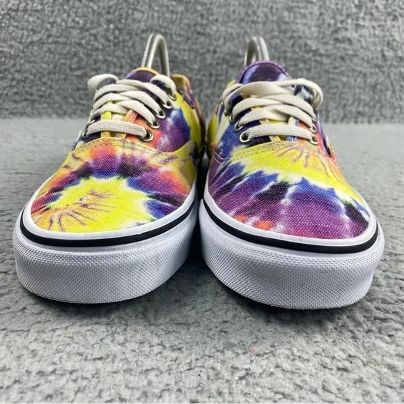 VANS SHOES Authentic Washed Tie Dye True White‎ Womens 9.5 Skate Mens 8 Lace Up