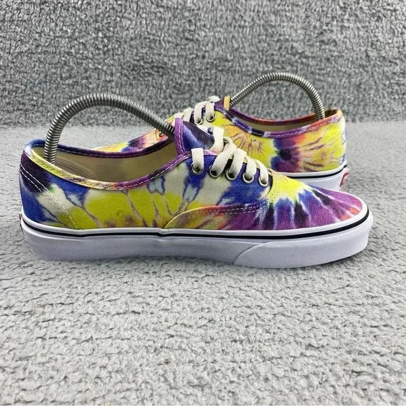 VANS SHOES Authentic Washed Tie Dye True White‎ Womens 9.5 Skate Mens 8 Lace Up