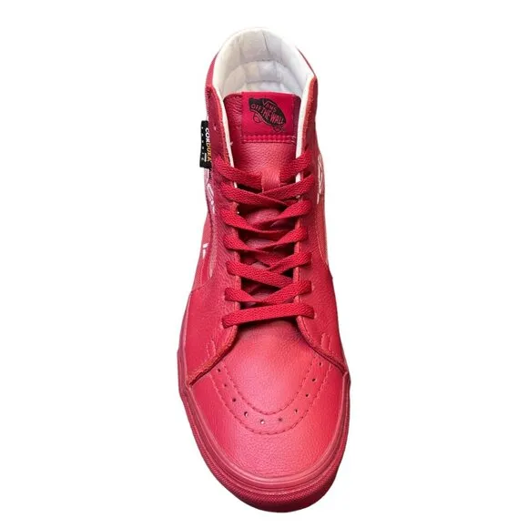 VANS SK-8 HI ALL RED SAMPLE SHOES Cordura 1966