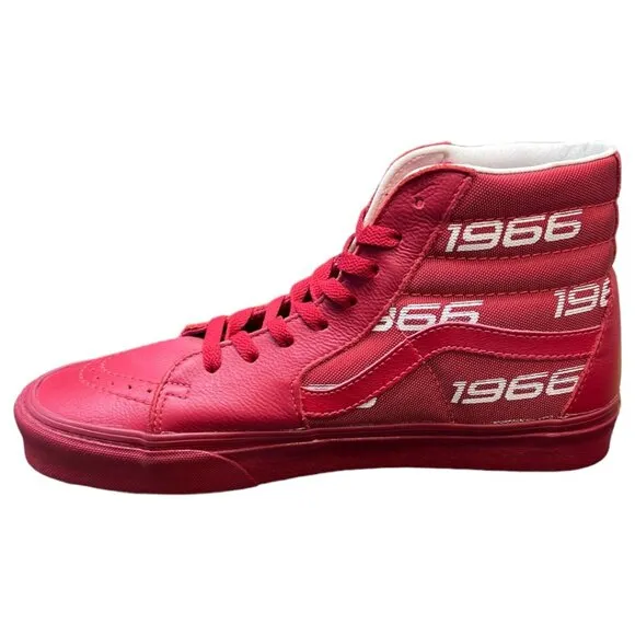 VANS SK-8 HI ALL RED SAMPLE SHOES Cordura 1966