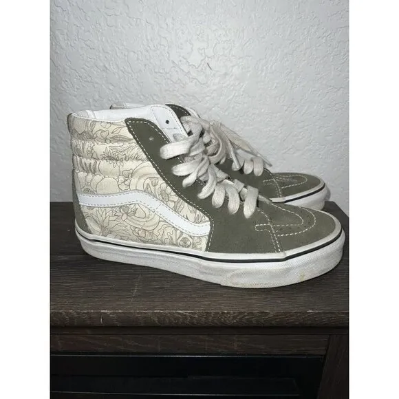 Vans SK8 Hi Desert Skulls Grape Leaf Men's Classic Skate Shoes Youth Men’s 4.0