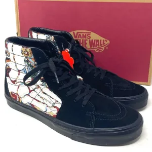VANS Sk8-Hi Hazy Bones Skate Shoes Suede Canvas Black White Men's VN0A5JMJBZW