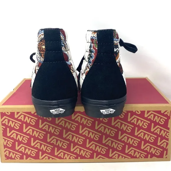 VANS Sk8-Hi Hazy Bones Skate Shoes Suede Canvas Black White Men's VN0A5JMJBZW
