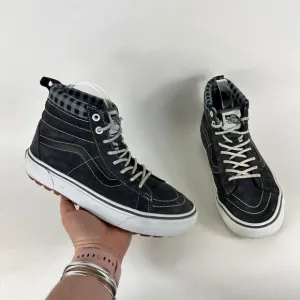 VANS Sk8-Hi MTE-1 Sneakers Women's 8 Black Plaid Mid-Top Skateboarding Shoes