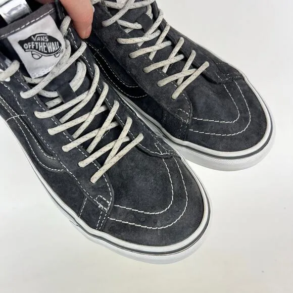 VANS Sk8-Hi MTE-1 Sneakers Women's 8 Black Plaid Mid-Top Skateboarding Shoes