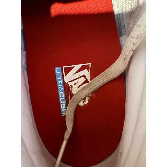 Vans SK8-Hi PRO White Leather Coral Snake Size 10 Men's Skate Shoes Sneakers