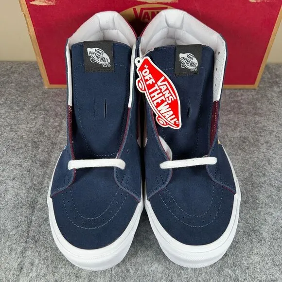 Vans Sk8-Hi Shoes Mens 9.5 Womens 11 Tie Print Mix Skate Sneakers Drsblsmlti NEW