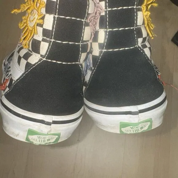 Vans SK8 Hi Skateistan Checkerboard Men's Classic Skate Shoes Size 8-9