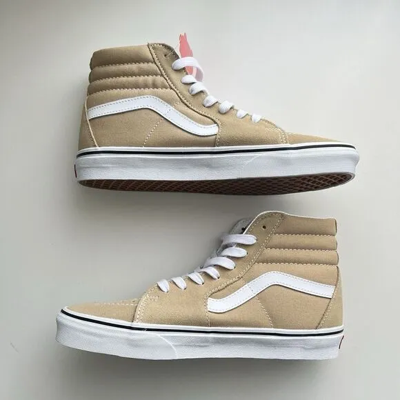 Vans SK8 Hi Taos Taupe Shoes Size Men's 9 OR Women's 10.5 Skate Suede Padded NEW