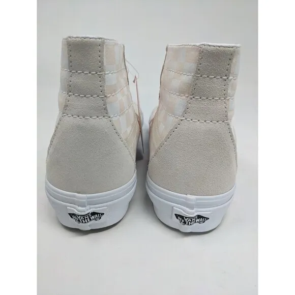 VANS Sk8-Hi Tapered Crystal Sidestripe Checkerboard Skate Shoes Womens 9 NWT
