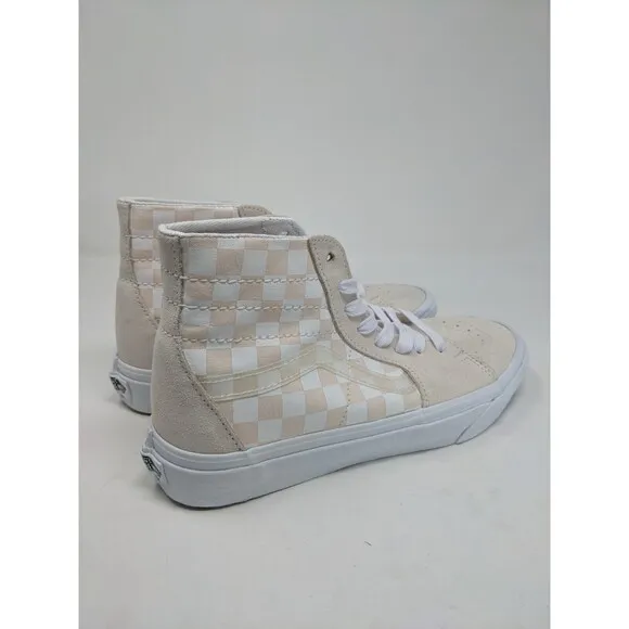 VANS Sk8-Hi Tapered Crystal Sidestripe Checkerboard Skate Shoes Womens 9 NWT