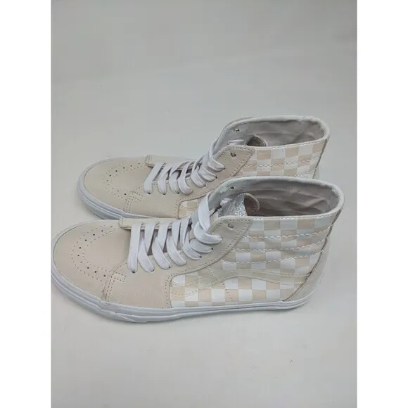 VANS Sk8-Hi Tapered Crystal Sidestripe Checkerboard Skate Shoes Womens 9 NWT